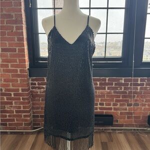 Marciano Black Fringe Dress